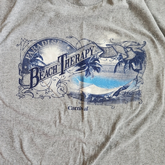 Beach Therapy T-Shirt, XL Men's Light Gray Activewear Casual - Picture 2 of 4